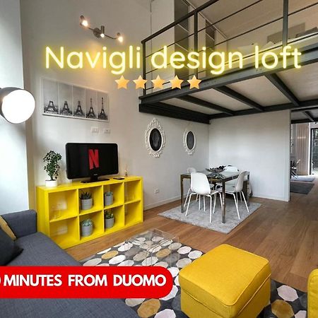Apartament Navigli Design Loft - 7 Stops From Duomo, Ac, Netflix Mediolan Zewnętrze zdjęcie