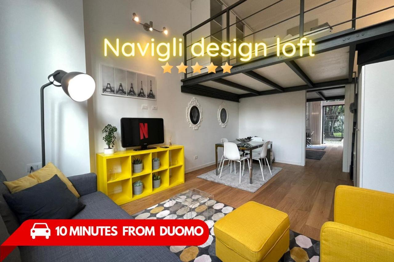 Apartament Navigli Design Loft - 7 Stops From Duomo, Ac, Netflix Mediolan Zewnętrze zdjęcie