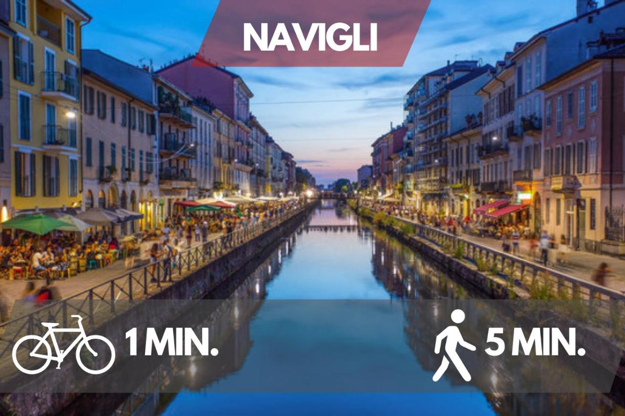 Apartament Navigli Design Loft - 7 Stops From Duomo, Ac, Netflix Mediolan Zewnętrze zdjęcie